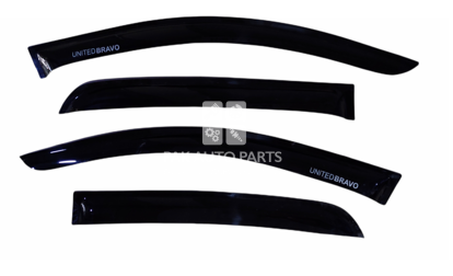 Picture of United Bravo Visor Set Air press With Logo Plain (4 PCs)