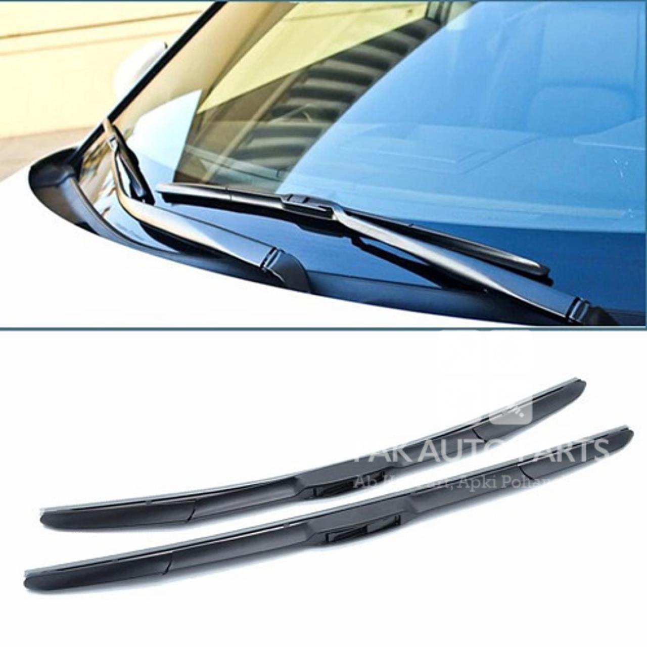 Picture of New KIA Picanto | Hybrid Wiper Blades | 17+20 Inches | Non-Scratch able | Black Lead Coated Rubber.