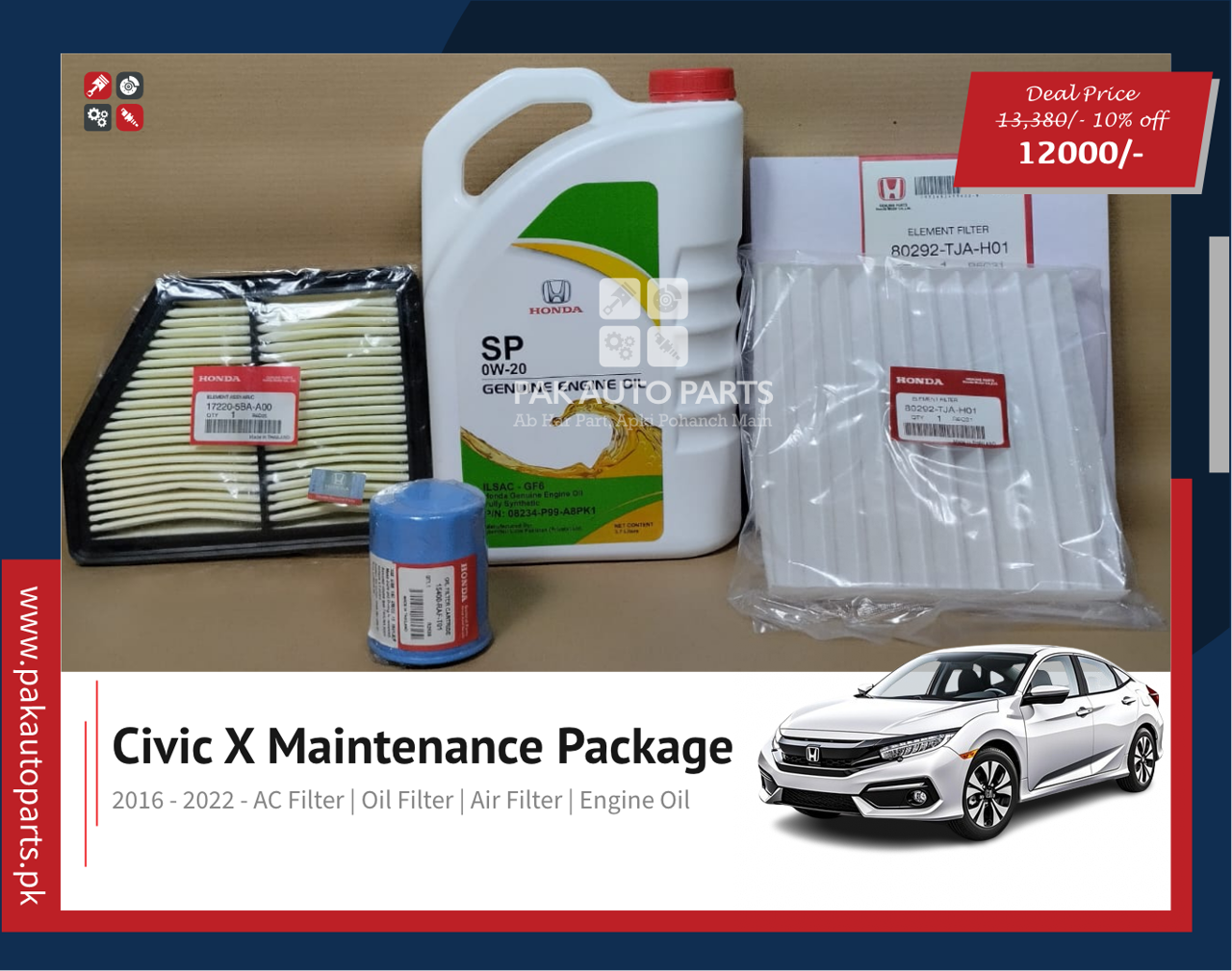Picture of Honda Civic 2016-22 Maintenance Package