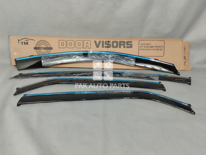 Picture of Honda City 2009-2021 Air Press Visor Set 4pcs With Chrome
