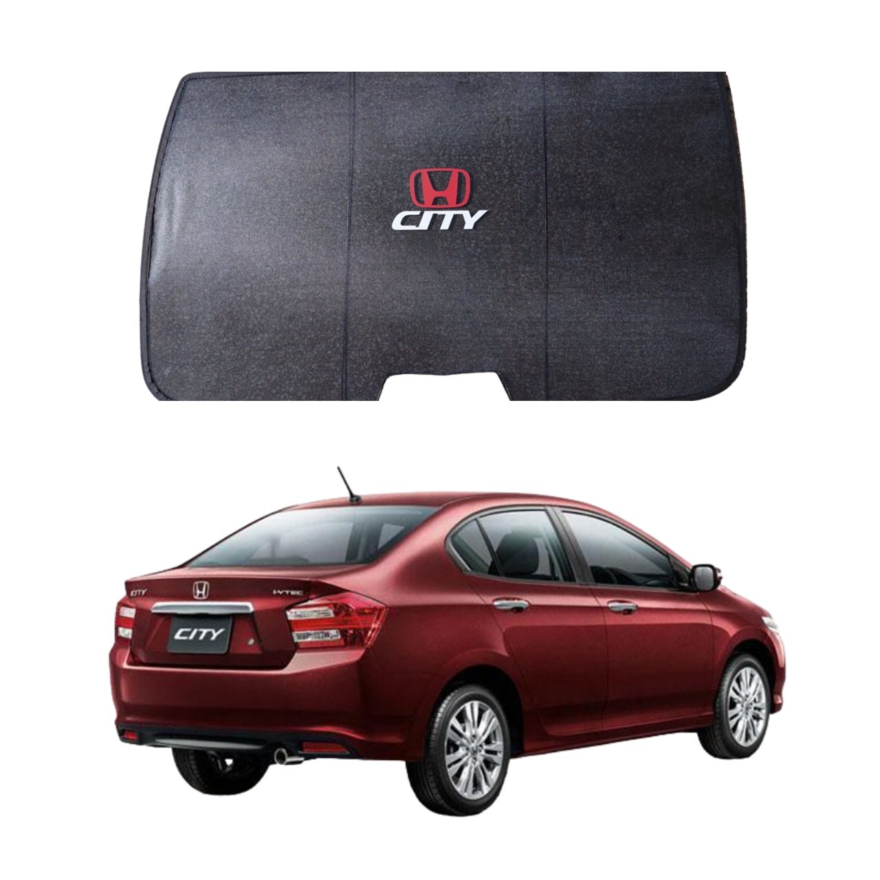 Picture of Honda City Model 2009-21 Rear Window Sun Shade Curtain, Black