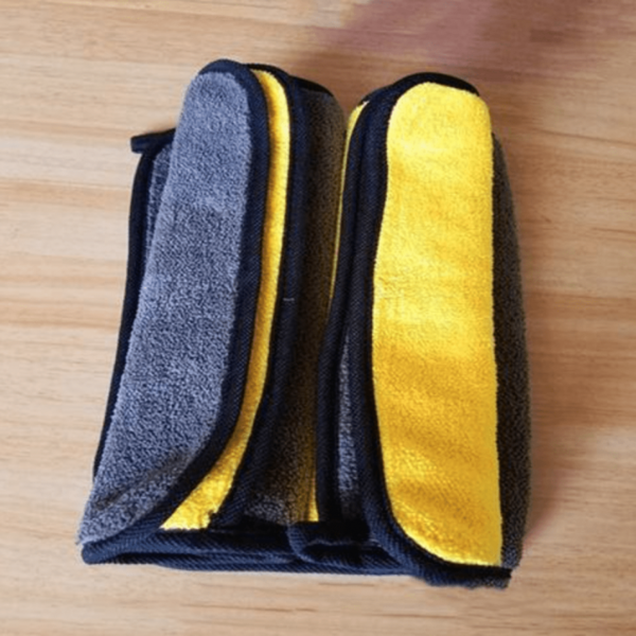 Picture of Microfiber Cleaning Cloth Towel – Gray and Yellow