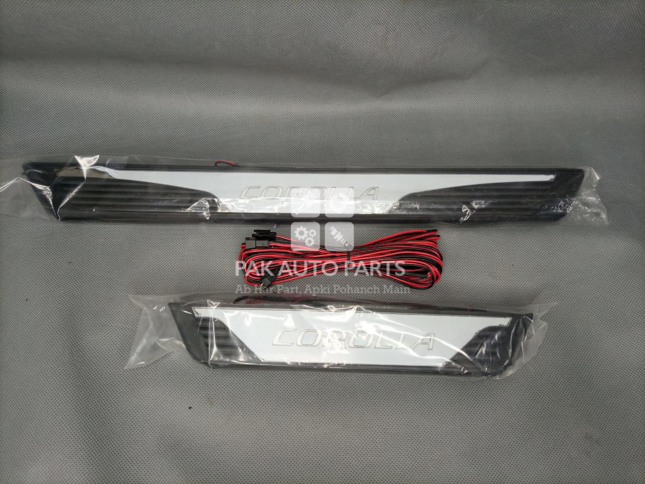 Picture of Toyota Corolla 2015-24 Door LED Sill Scuff Plate Set of 4 Pcs